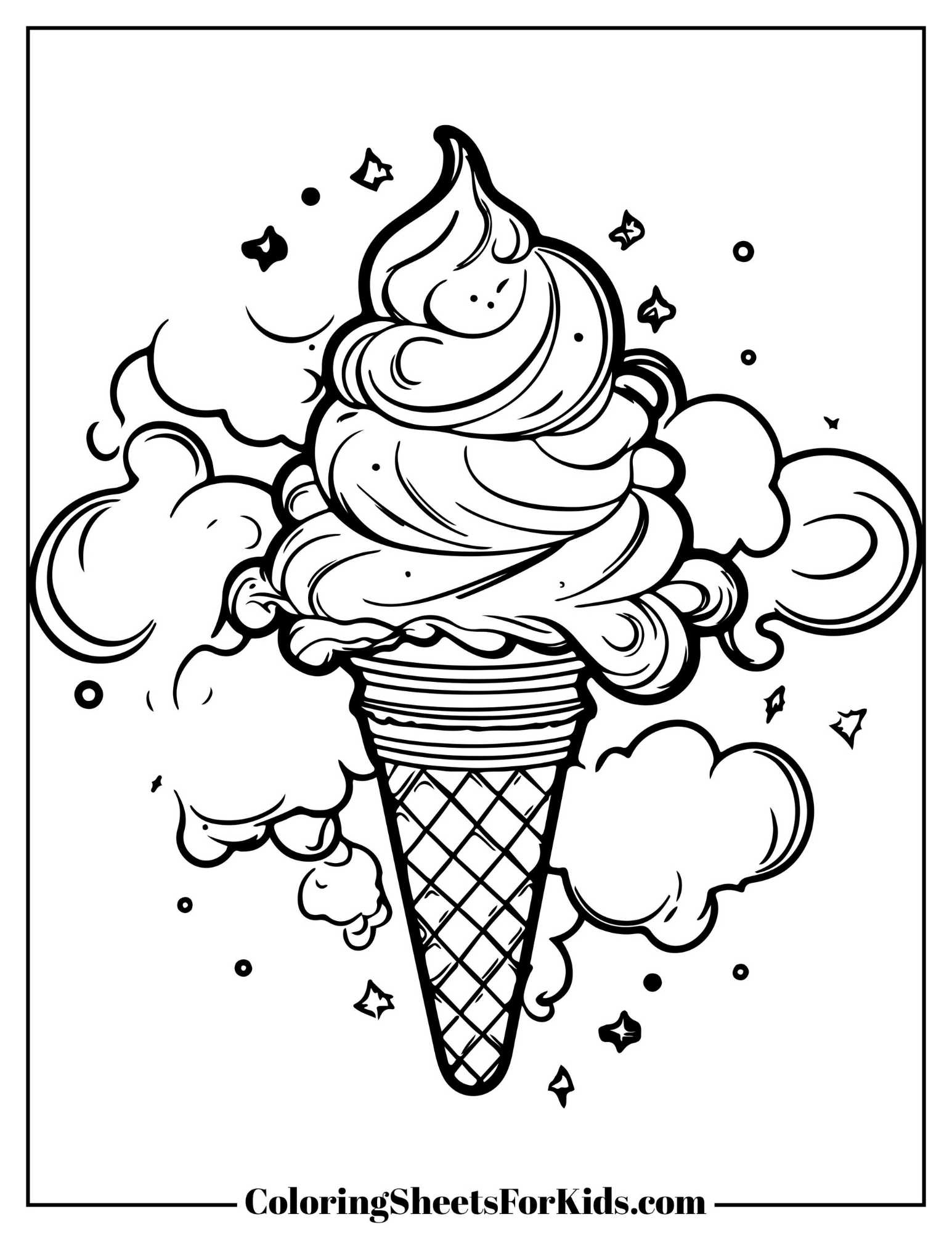 Ice Cream Coloring Pages (Free Print & Download) Coloring Sheets For Kids