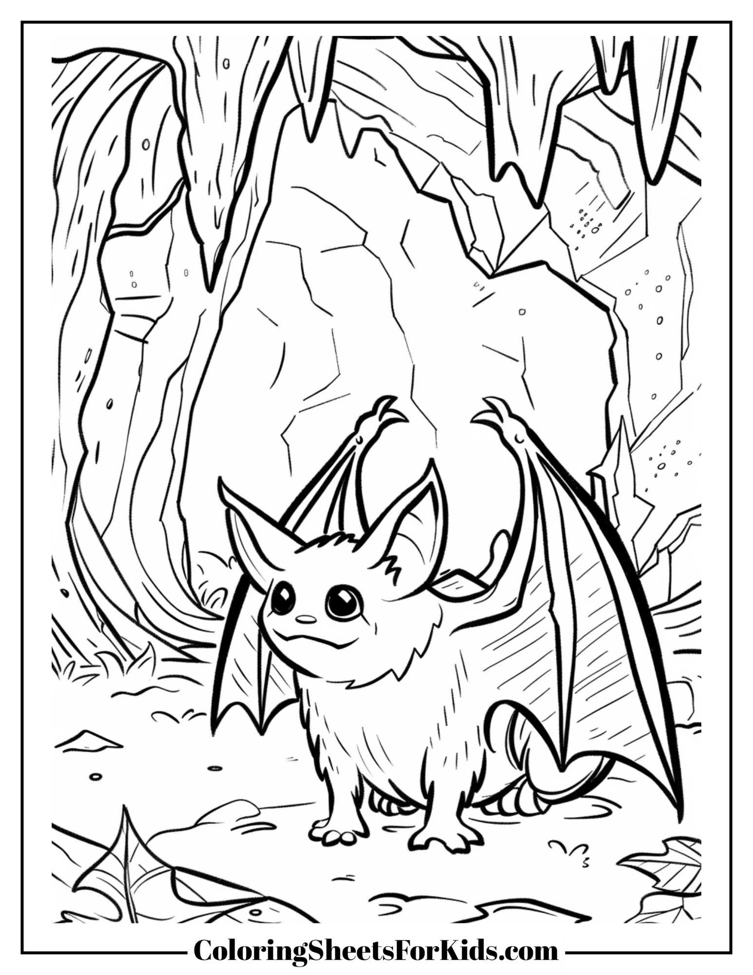 Bat Cave Coloring Pages Coloring Sheets For Kids
