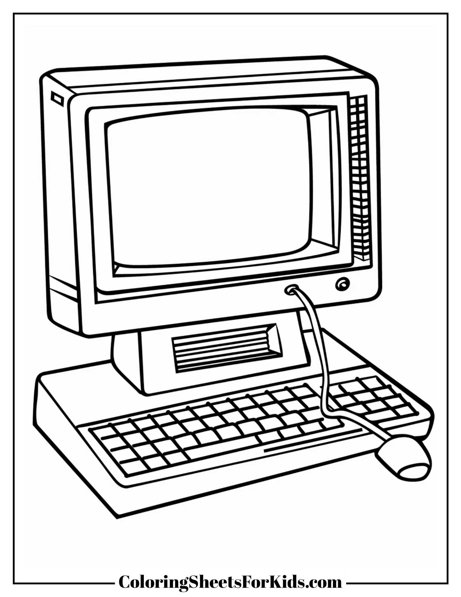 Computer Coloring Pages (Free PDF Printables) Coloring Sheets For Kids
