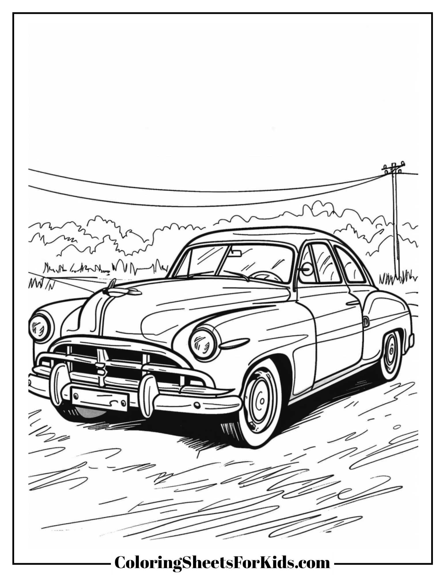 Vintage Car Coloring Pages (Free Printable Designs) Coloring Sheets