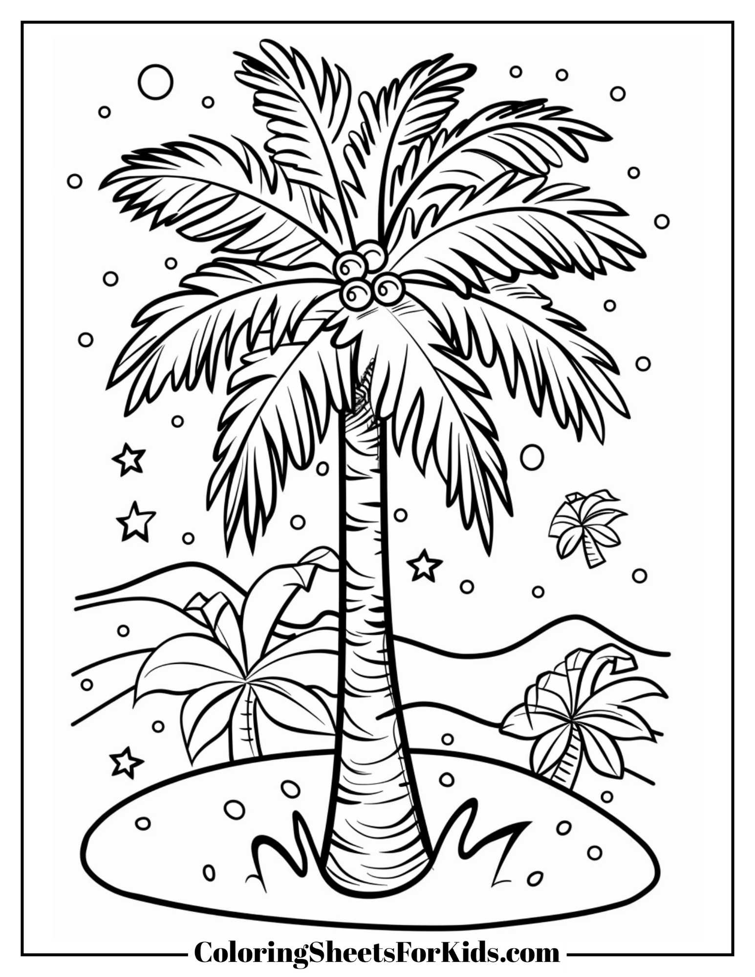 Palm Tree Coloring Pages (Free Downloads) Coloring Sheets For Kids
