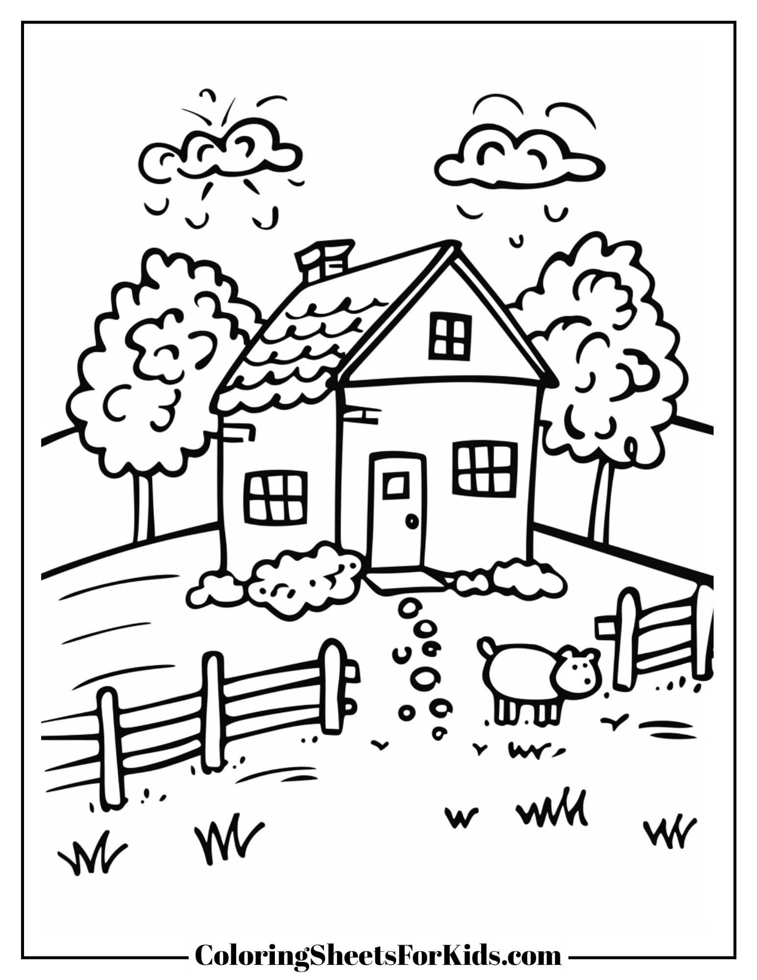 Farmhouse Coloring Pages (Free Downloads) Coloring Sheets For Kids