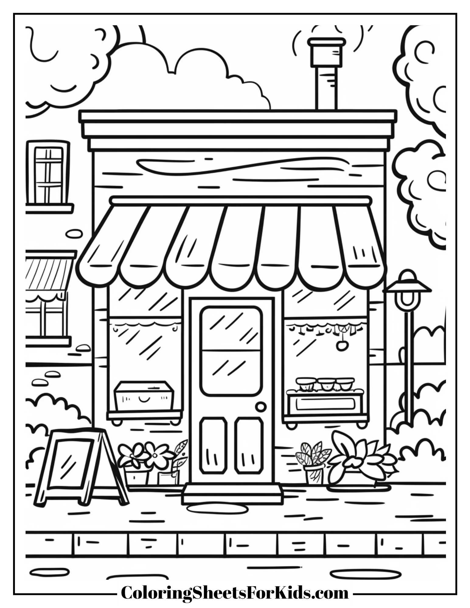 Store Coloring Pages (Free PDF Printables) Coloring Sheets For Kids