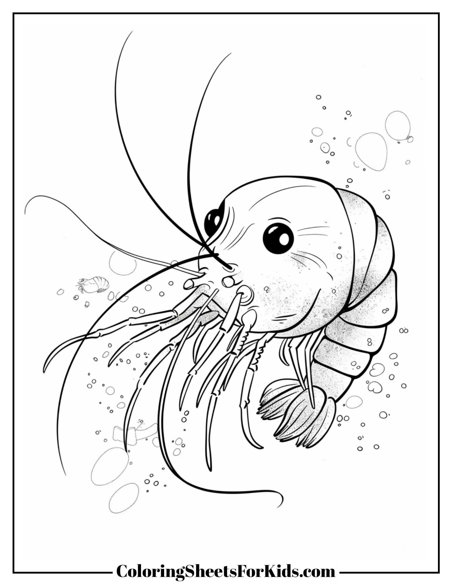 Shrimp Coloring Pages (Free PDF Printables) Coloring Sheets For Kids