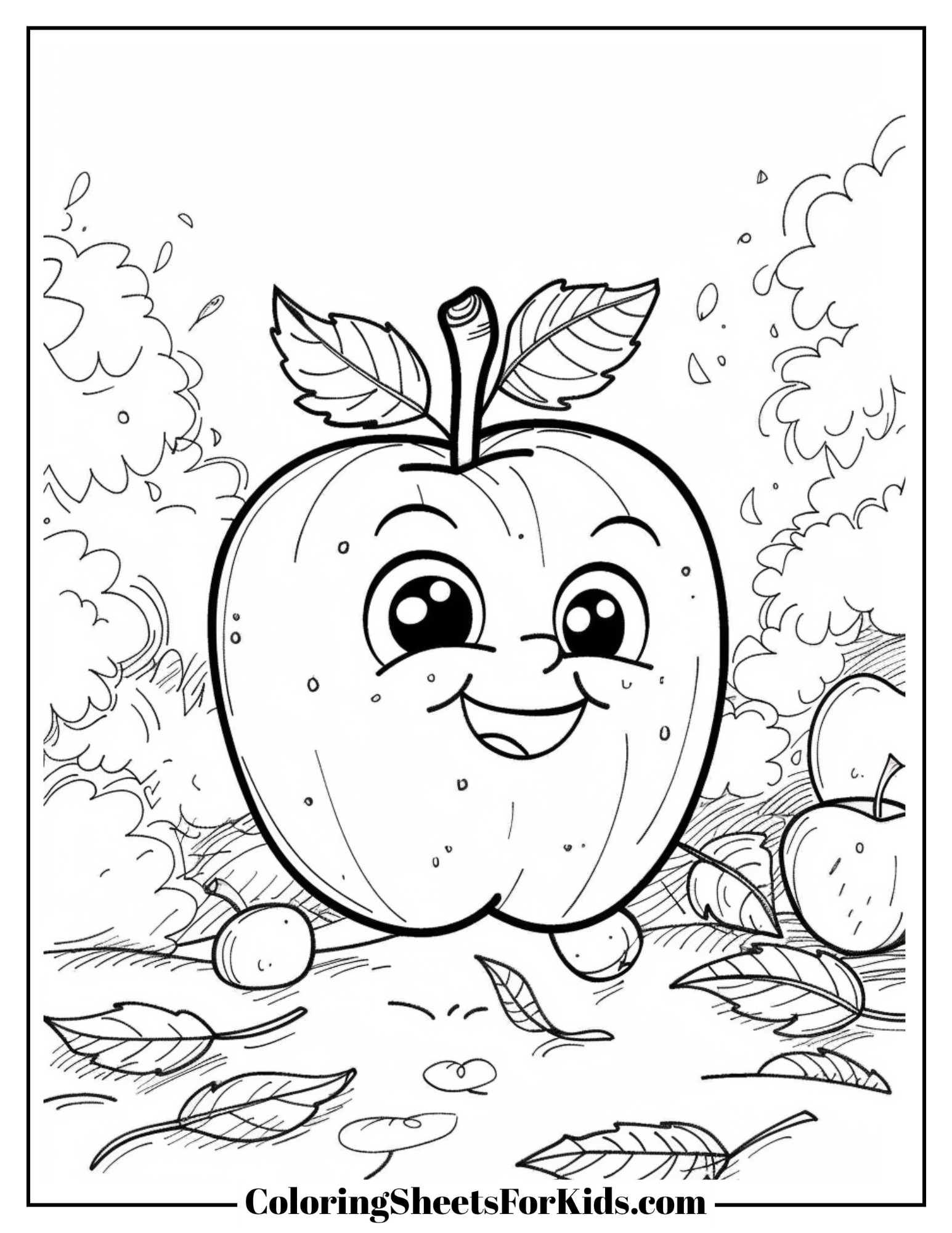 Free Printable Coloring Pages Of Apples