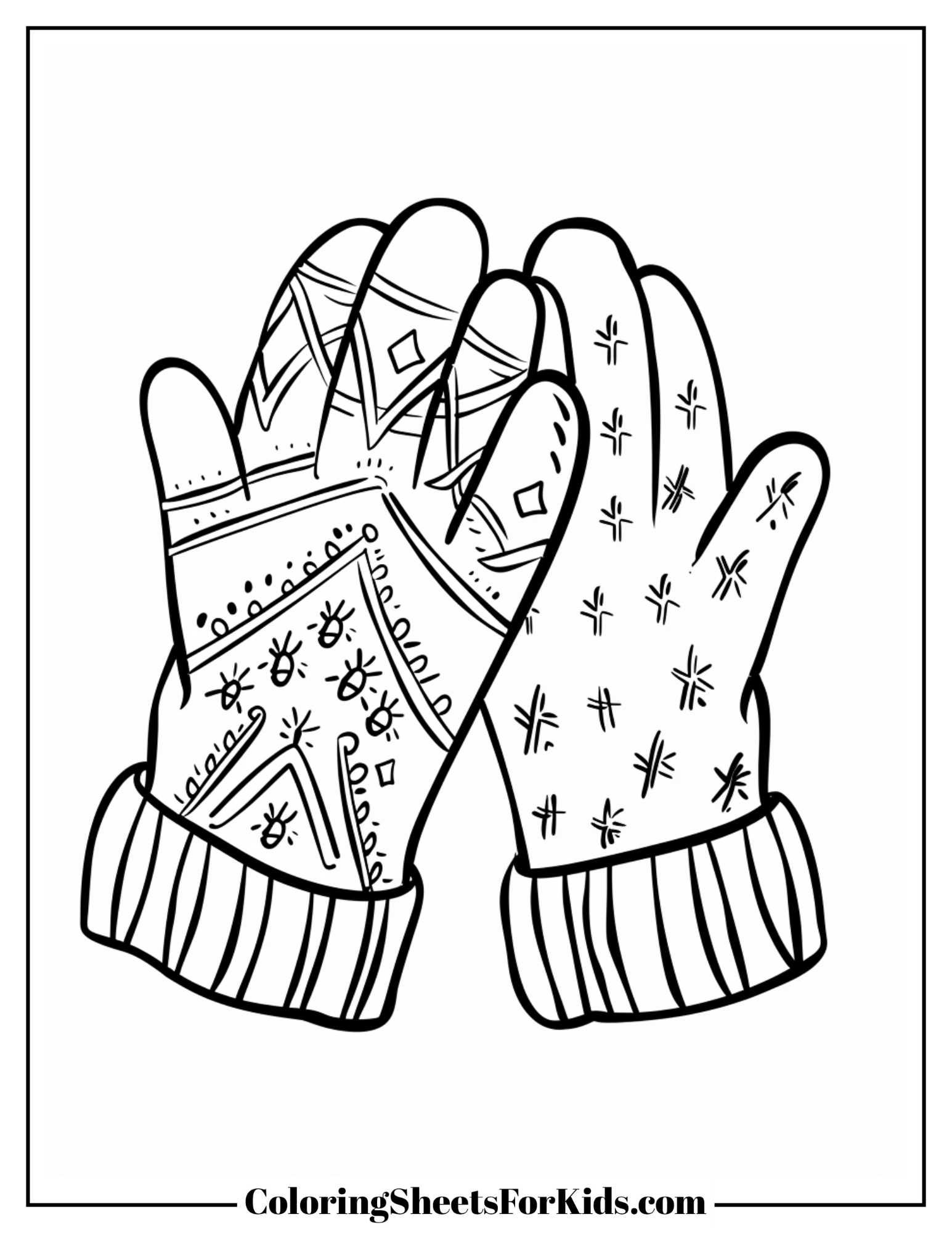 Gloves Coloring Pages (Free PDF Downloads) Coloring Sheets For Kids