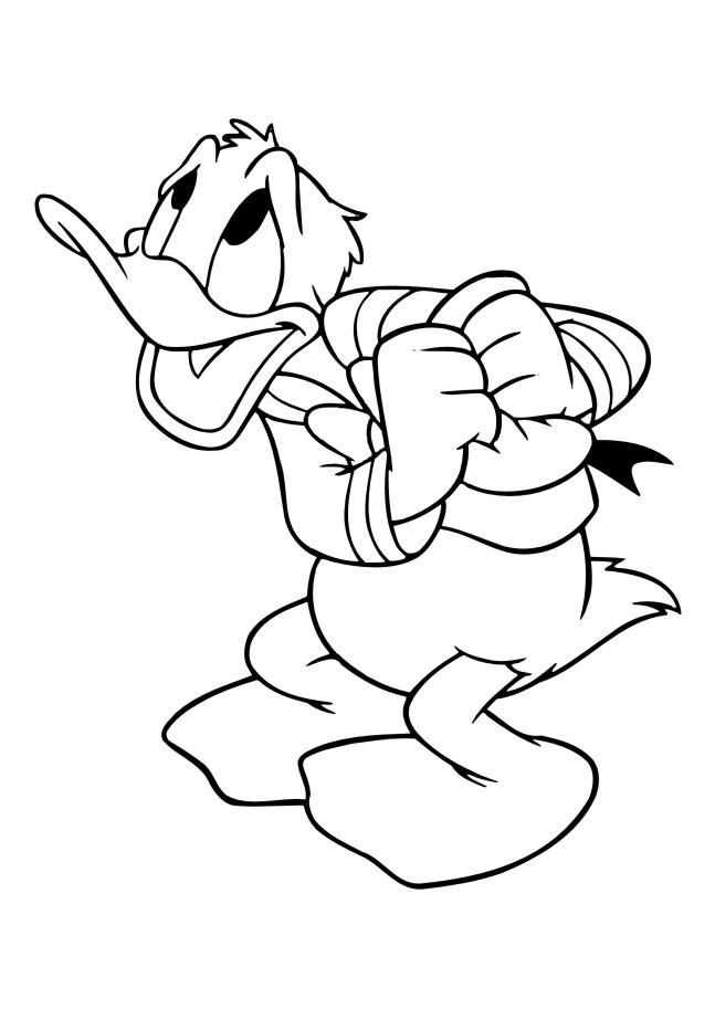 Donald Duck Free Printable Coloring Pages for Kids