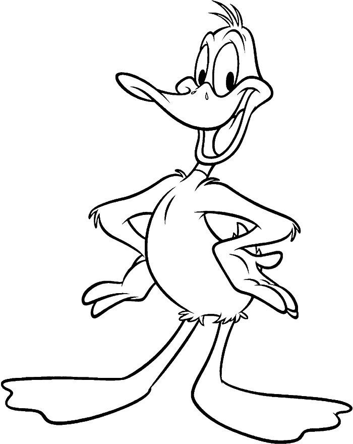 Daffy duck coloring pages to download and print for free