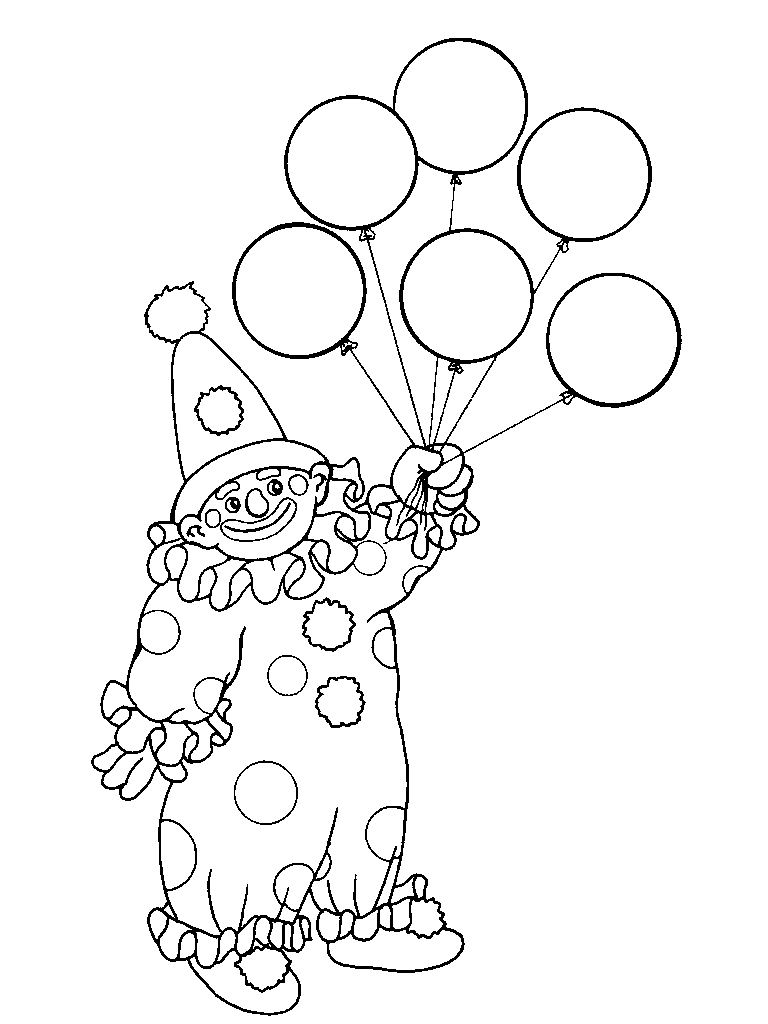 Clown coloring pages to download and print for free