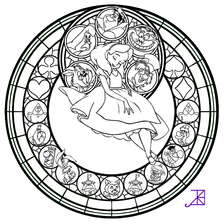 Stained glass window coloring pages download and print for free