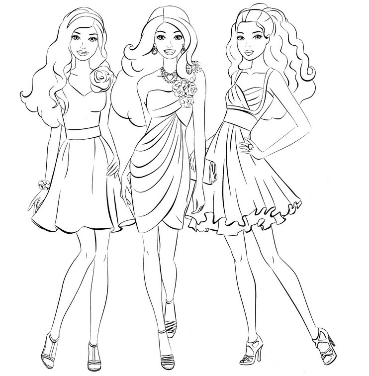 Bratz barbie coloring pages download and print for free