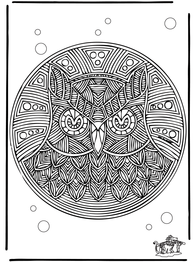 Animal mandala coloring pages to download and print for free