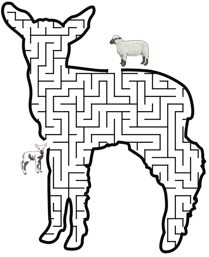 Easter maze coloring pages download and print for free Easter maze coloring pages download and print for free