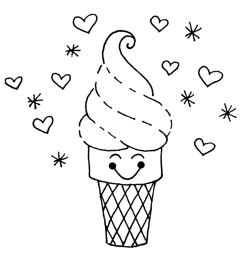 Ice cream parlor coloring pages download and print for free