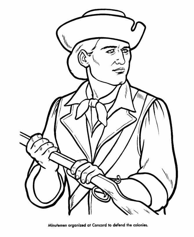 Revolutionary war coloring pages to download and print for free