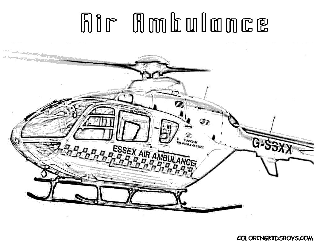 Helicopter coloring pages to download and print for free