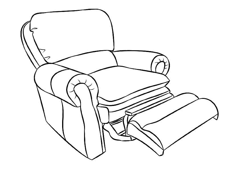 Printable Coloring Pages: armchair Drukuj-Kolorowanki.pl