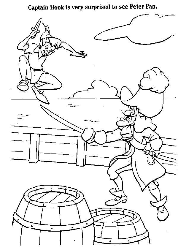 Captain hook coloring pages to download and print for free