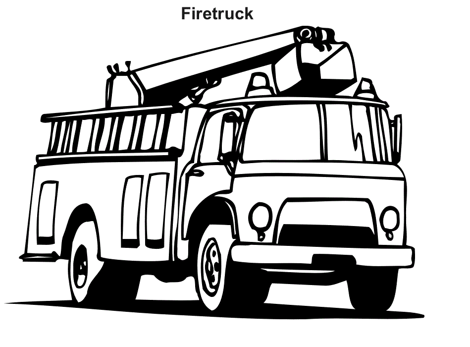 Fire truck coloring pages to download and print for free