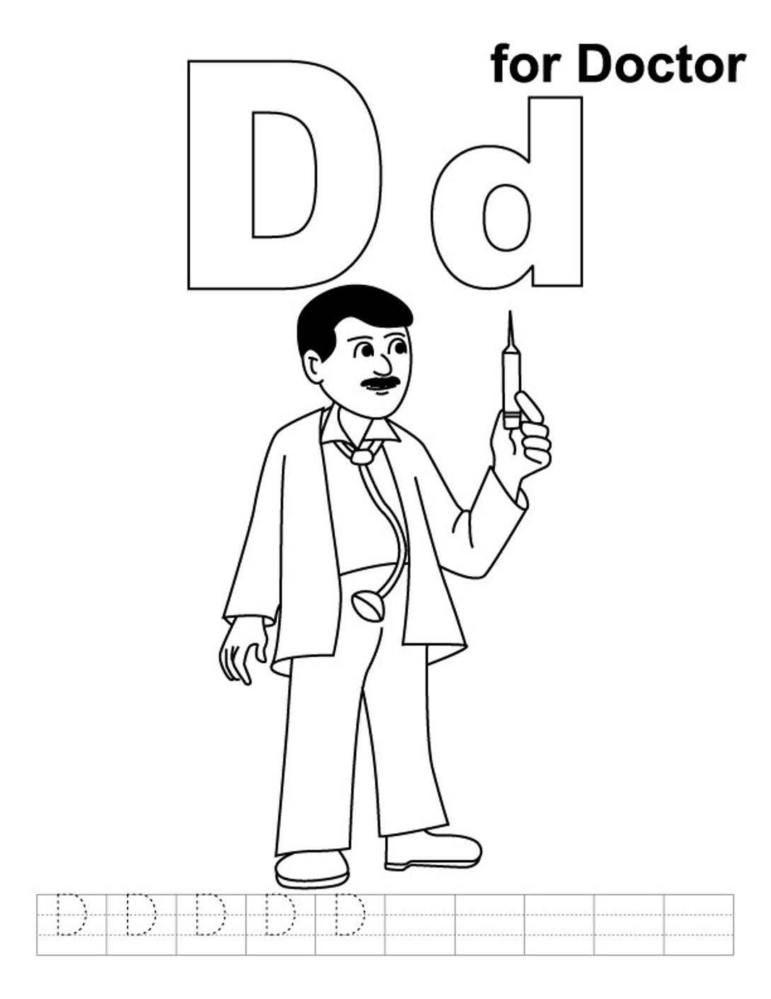 doctor coloring pages for preschool