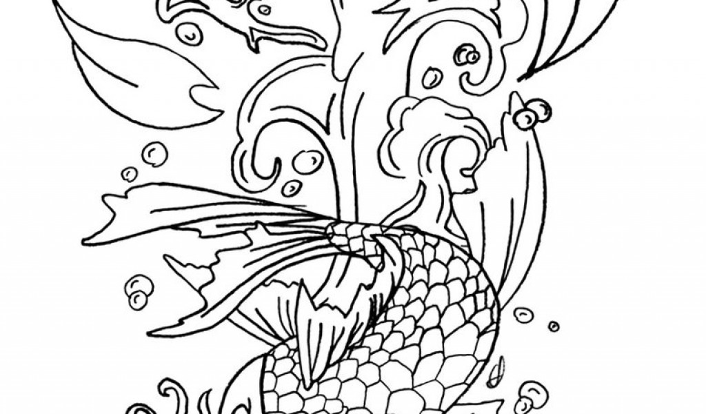 Koi fish coloring pages to download and print for free