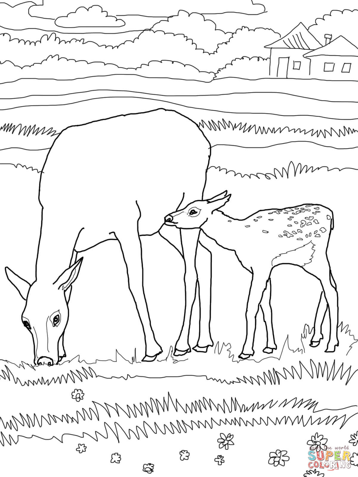 Bull elk coloring pages download and print for free