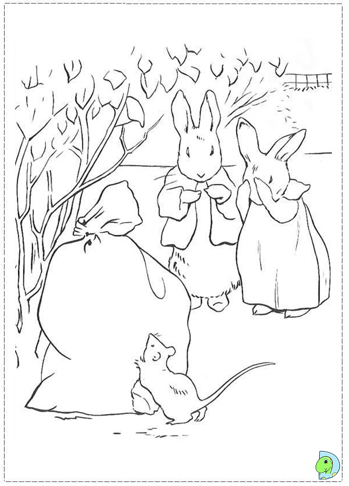 Peter rabbit coloring pages to download and print for free