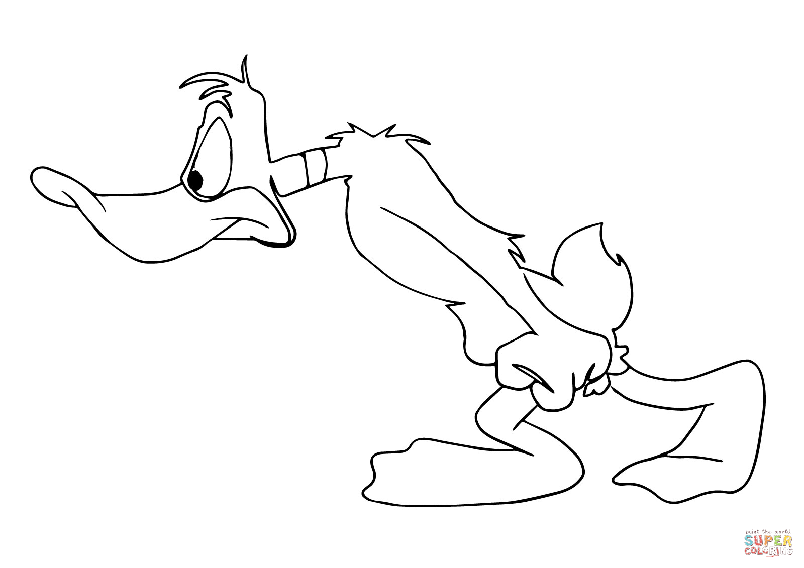Daffy duck coloring pages to download and print for free