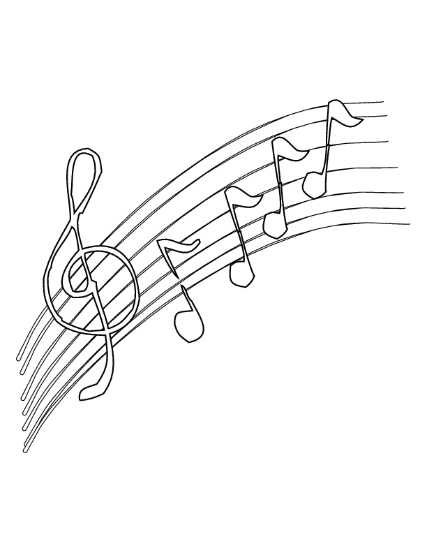 Music Notes Coloring Pages for Kids / 10 PNG (2222465)