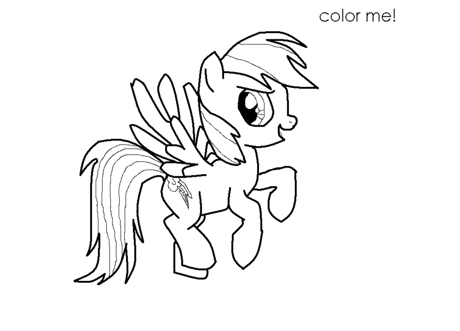 Rainbow dash coloring pages download and print for free