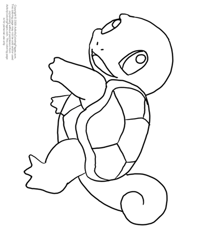 Squirtle coloring pages to download and print for free