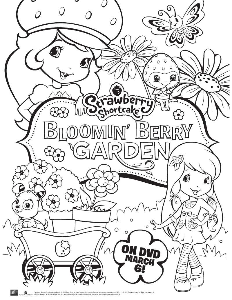 Strawberry shortcake berrykins coloring pages download and print for free