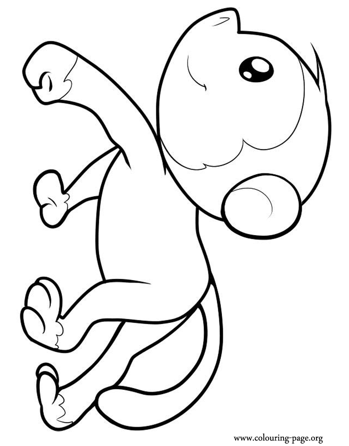 Baby monkey coloring pages to download and print for free