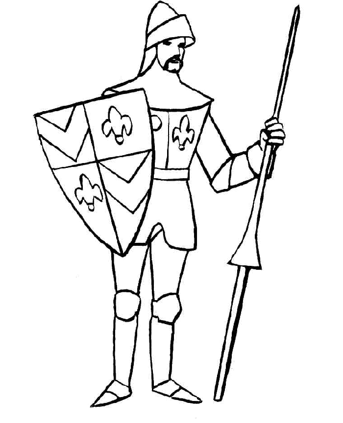 Knight coloring pages to download and print for free