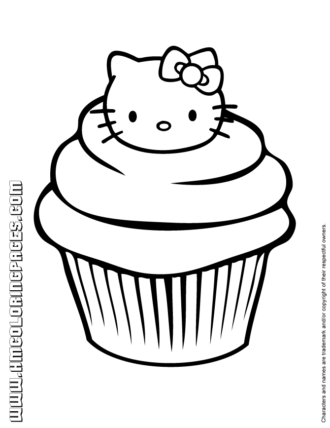 Birthday cupcake coloring pages download and print for free