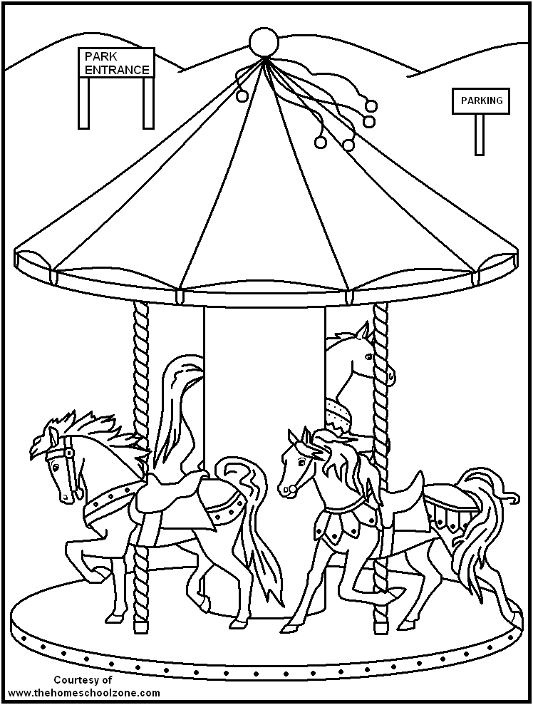 Carnival rides coloring pages download and print for free