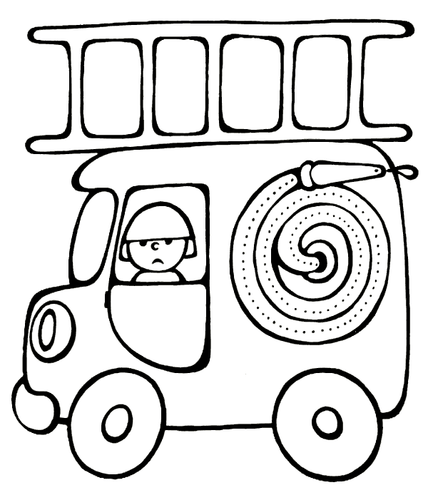 Fire engine coloring pages to download and print for free