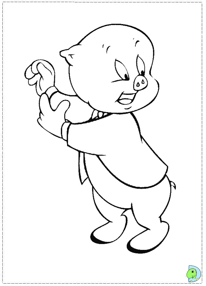 Porky the pig coloring pages download and print for free