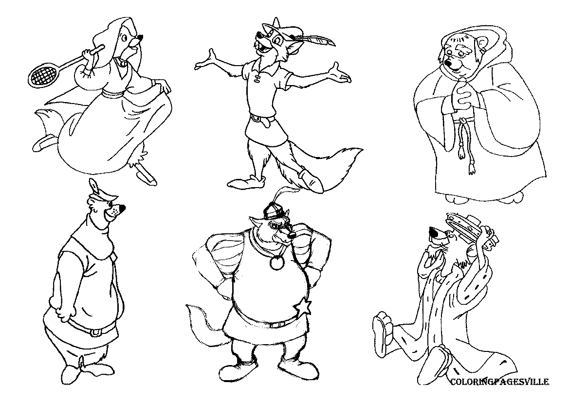 Robin hood coloring pages to download and print for free