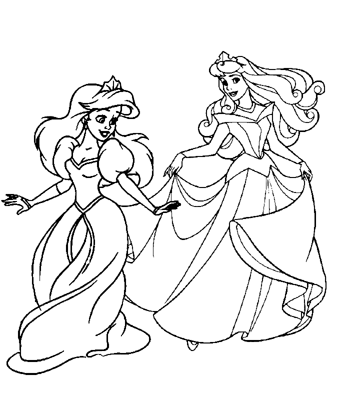 Disney princess coloring pages to print to download and print for free