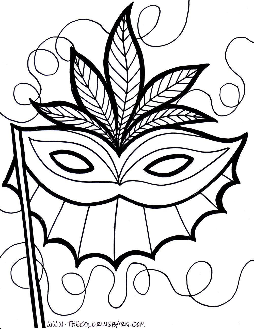 Mask coloring pages to download and print for free