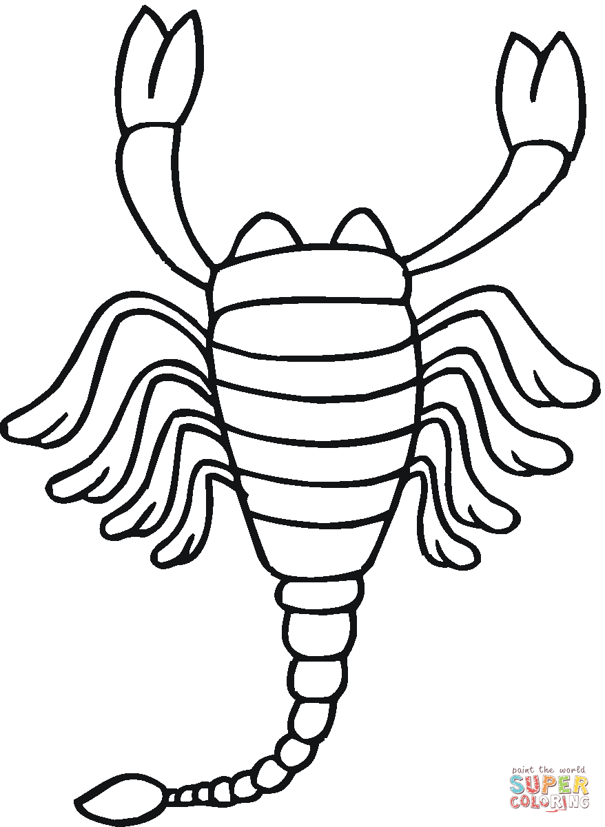 Scorpion coloring pages to download and print for free