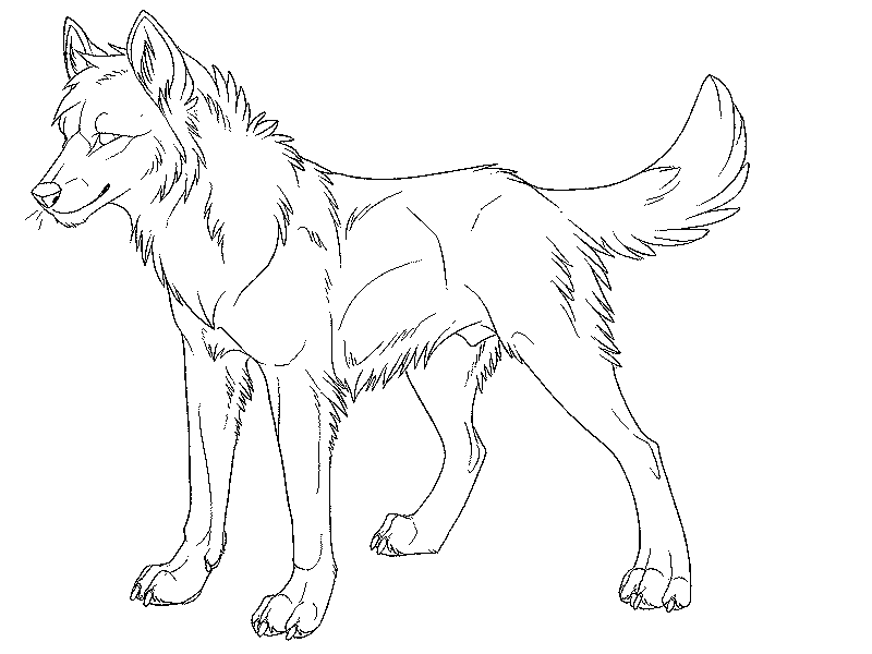 Anime Wolves Mating Coloring Pages