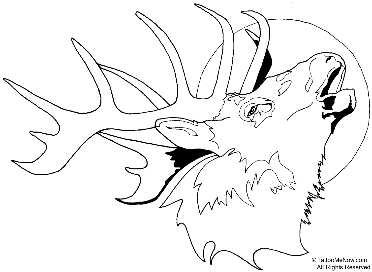 Bull elk coloring pages download and print for free