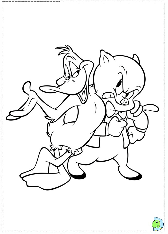 Porky the pig coloring pages download and print for free