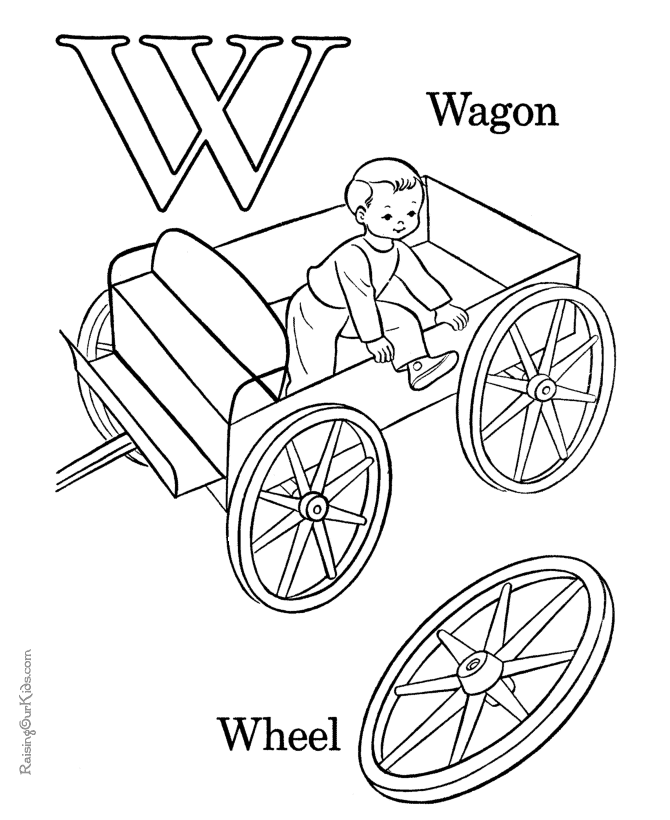 Letter w coloring pages to download and print for free