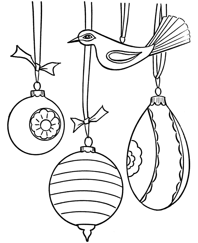 Christmas Decorations Coloring Pages to download and print for free