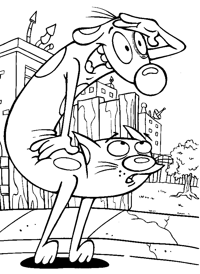 Catdog coloring pages to download and print for free