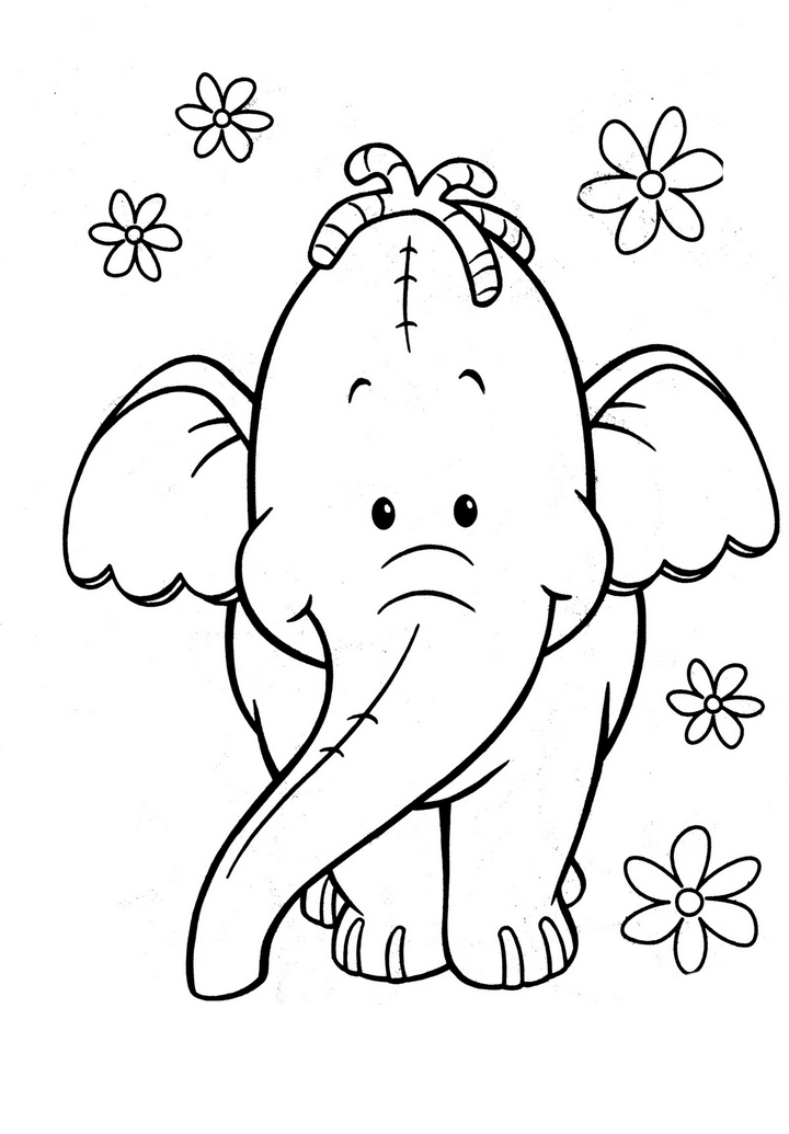 Elephant Coloring Pages for kids printable for free Elephant Coloring Pages for kids printable for free