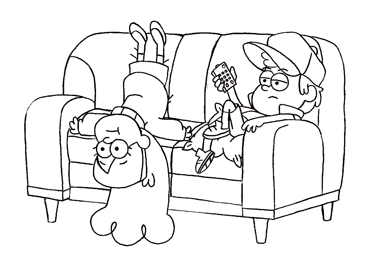 Gravity Falls coloring pages to download and print for free